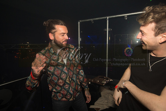 Pete Wicks and Sam Thompson having a fun night out at Gallery Club in Kent