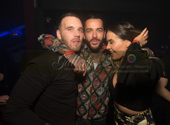 Pete Wicks and Sam Thompson having a fun night out at Gallery Club in Kent