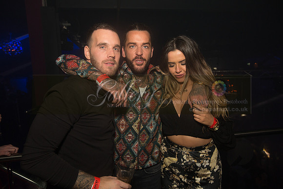 Pete Wicks and Sam Thompson having a fun night out at Gallery Club in Kent
