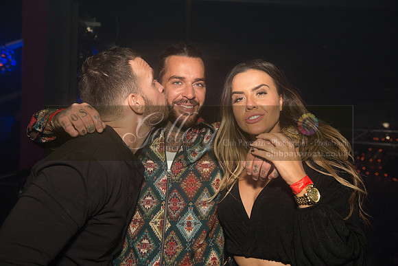Pete Wicks and Sam Thompson having a fun night out at Gallery Club in Kent