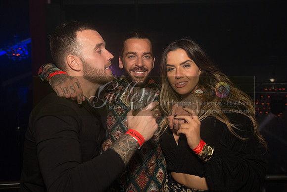 Pete Wicks and Sam Thompson having a fun night out at Gallery Club in Kent