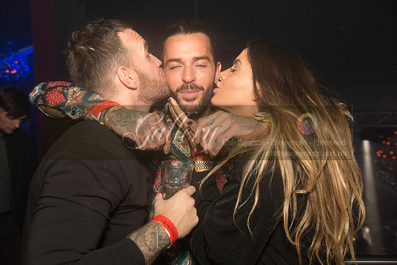 Pete Wicks and Sam Thompson having a fun night out at Gallery Club in Kent