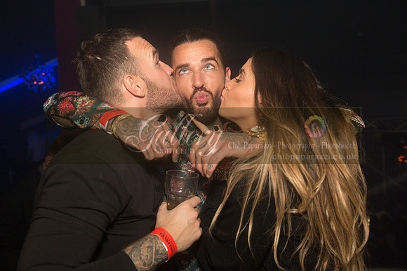Pete Wicks and Sam Thompson having a fun night out at Gallery Club in Kent