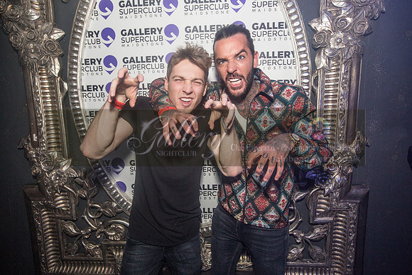 Pete Wicks and Sam Thompson having a fun night out at Gallery Club in Kent