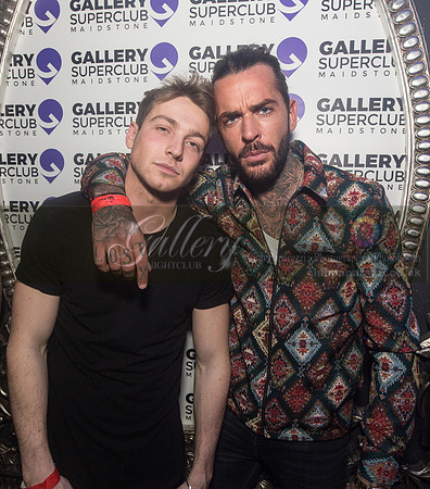 Pete Wicks and Sam Thompson having a fun night out at Gallery Club in Kent