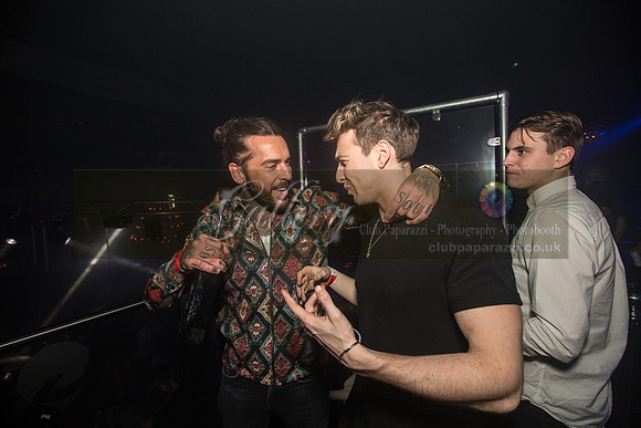 Pete Wicks and Sam Thompson having a fun night out at Gallery Club in Kent