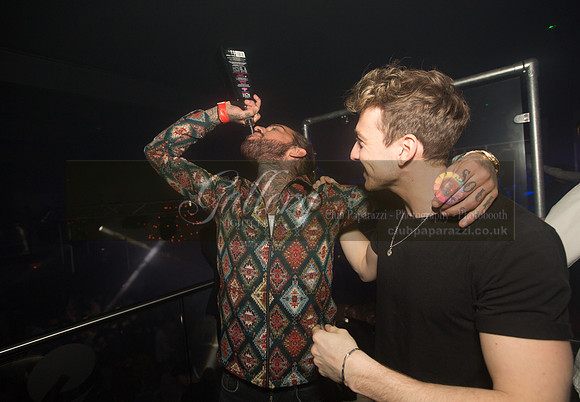Pete Wicks and Sam Thompson having a fun night out at Gallery Club in Kent