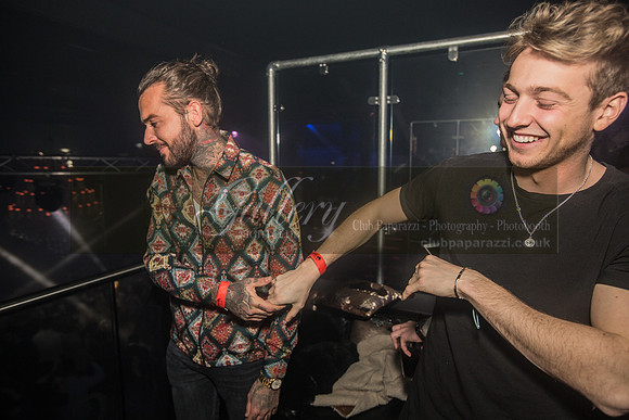 Pete Wicks and Sam Thompson having a fun night out at Gallery Club in Kent
