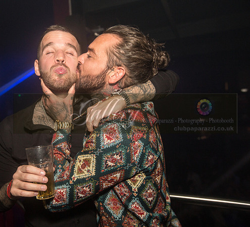 Pete Wicks and Sam Thompson having a fun night out at Gallery Club in Kent