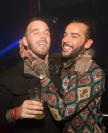 Pete Wicks and Sam Thompson having a fun night out at Gallery Club in Kent