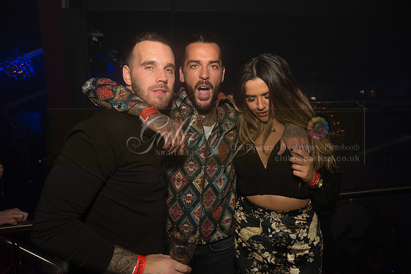 Pete Wicks and Sam Thompson having a fun night out at Gallery Club in Kent