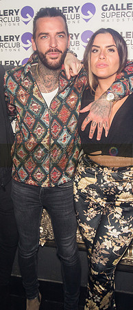 Pete Wicks and Sam Thompson having a fun night out at Gallery Club in Kent