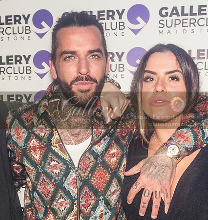 Pete Wicks and Sam Thompson having a fun night out at Gallery Club in Kent