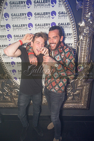 Pete Wicks and Sam Thompson having a fun night out at Gallery Club in Kent