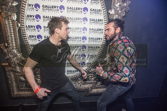 Pete Wicks and Sam Thompson having a fun night out at Gallery Club in Kent