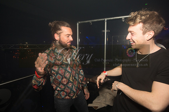 Pete Wicks and Sam Thompson having a fun night out at Gallery Club in Kent